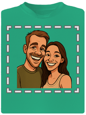 Karikatúra z vlastnej fotky pánske športové tričko Mint Mal