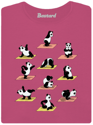 Pandia jóga dámske tričko s lemom Magenta