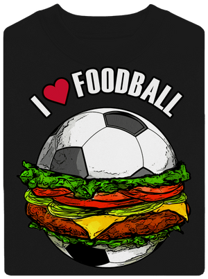 Foodball unisex mikina bez kapucne Black