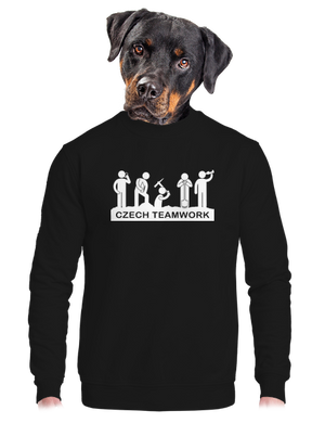 Czech Teamwork unisex mikina bez kapucne Black