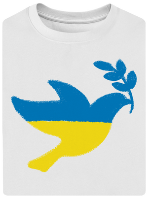 Ukrajina - Holubica obrys unisex tričko oversized White