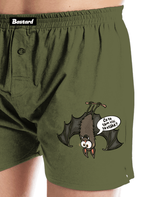 Visiaci netopier pánske trenky Khaki