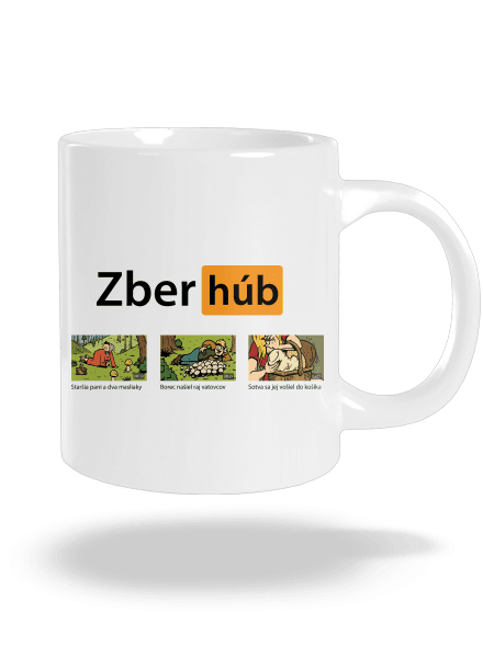 Zber húb veľký hrnček White