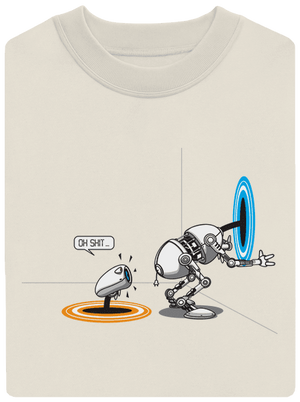 Portal unisex mikina bez kapucne Off White