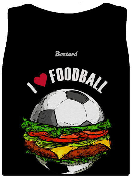 Foodball dámske tielko klasické Black