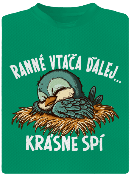 Ranné vtáča spí detské športové tričko Kelly Green Mal