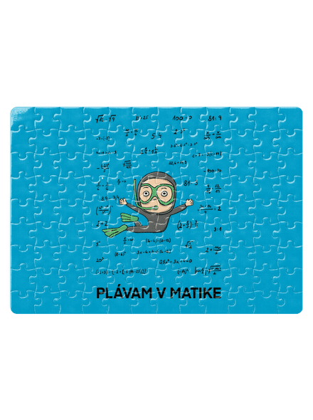 Plávam v matike puzzle White