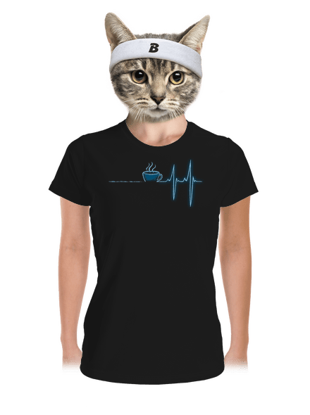 Coffee help dámske športové tričko Black