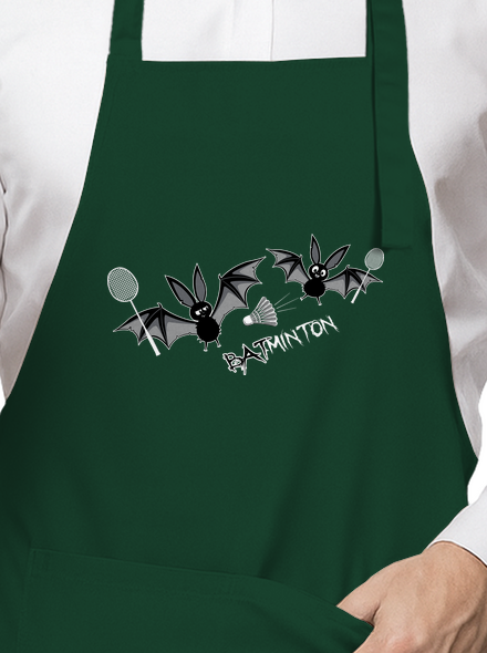 Batminton zástera Bottle Green