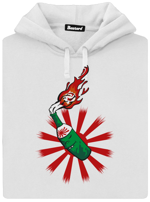 Kamikaze dámska mikina klokanka White