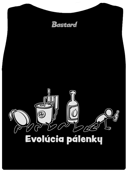 Evolúcia pálenky dámske tielko klasické Black
