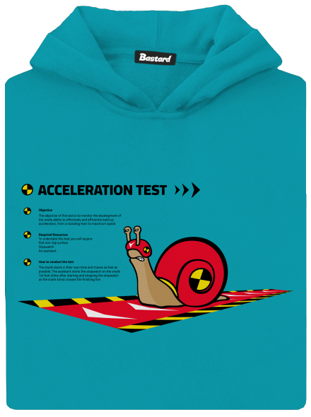 Snail test detská mikina klokanka Hawaiian Blue