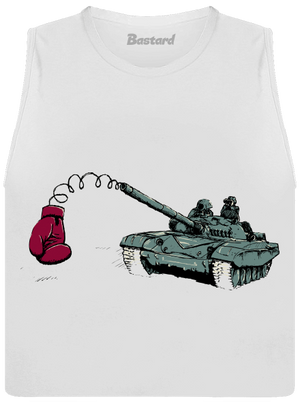 Tank dámske tielko voľné White