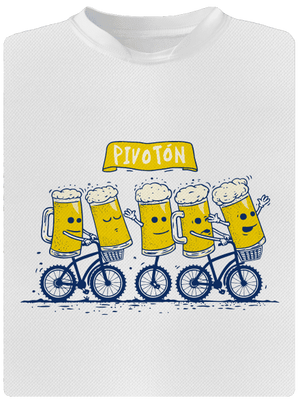 Pivotón pánske športové tričko White