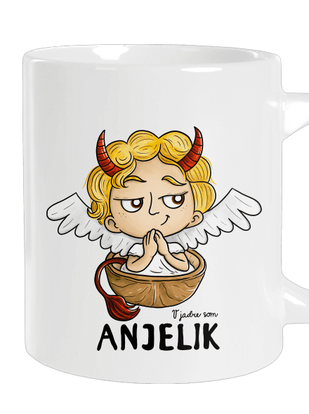 Anjelik veľký hrnček White