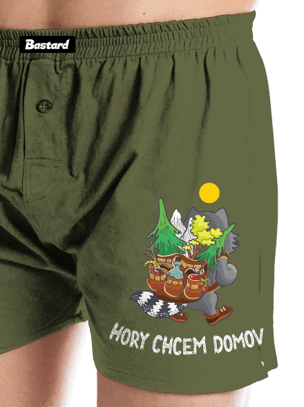 Hory chcem domov pánske trenky Khaki