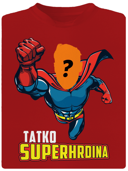 Tatko superhrdina pánske športové tričko Red Mal