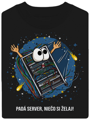 Padá server unisex mikina bez kapucne Black