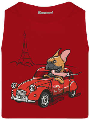 Francúzsky buldoček pánske tielko Red