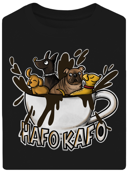 Hafo kafo unisex tričko oversized Black