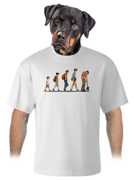 Evolúcia študenta unisex tričko oversized White