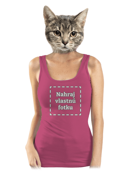 Vlastná potlač dámske tielko klasické Magenta