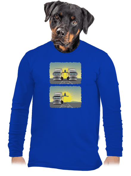 Chuck & Truck pánske dlhý rukáv Royal Blue