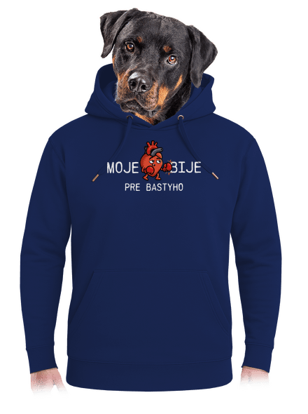 Moje srdce bije unisex mikina premium Navy