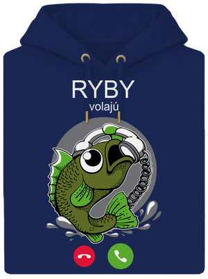 Ryby volají unisex mikina premium Navy