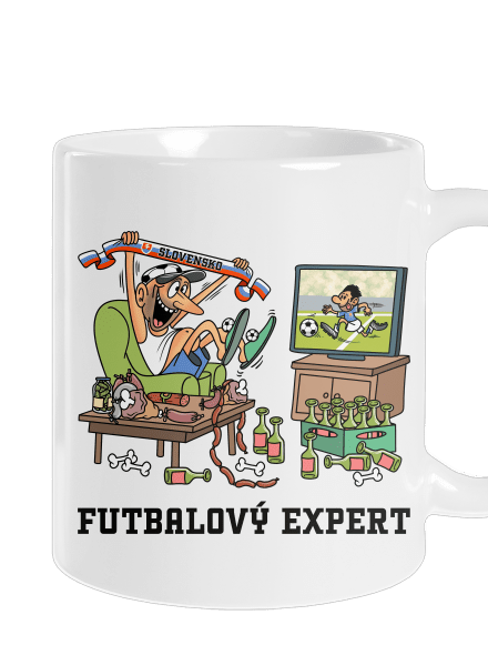 Futbalový expert klasický hrnček White