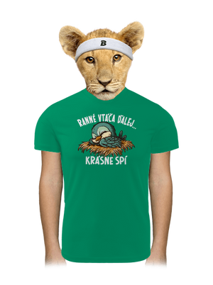 Ranné vtáča spí detské športové tričko Kelly Green Mal