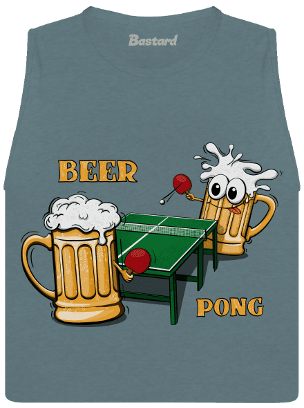 Beer pong dámske tielko voľné Heather Deep Teal