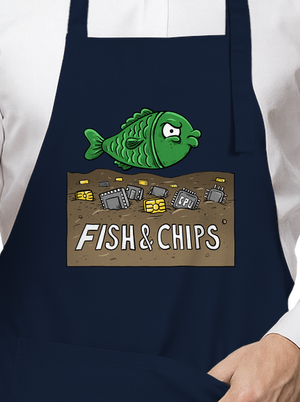 Fish and IT chips zástera Navy