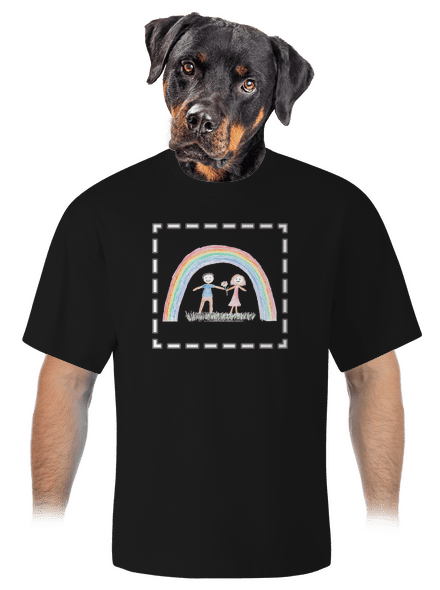 Detské kresby - Nahraj vlastnú unisex tričko oversized Black