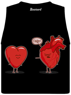 Srdcová záležitosť dámske tielko voľné Black