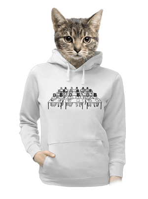 Cimrman: Debil, blbeček dámska mikina klokanka White