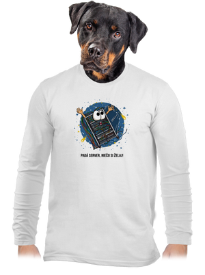 Padá server pánske dlhý rukáv White