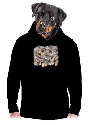 Nájdi čerta pánska mikina klokanka Black