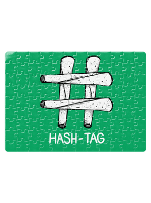 Hash tag puzzle White