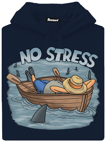 No stress pánska mikina klokanka Navy