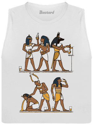 Egyptská párty dámske tielko voľné White