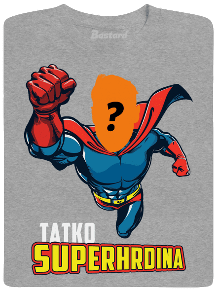 Tatko superhrdina pánske tričko Sport Grey