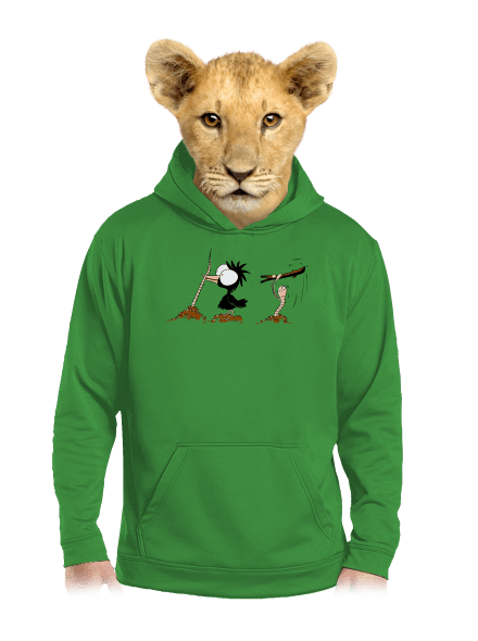 Nesprávny koniec detská mikina klokanka Kelly Green AWD