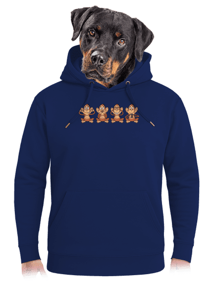 Opička s mobilom unisex mikina premium Navy