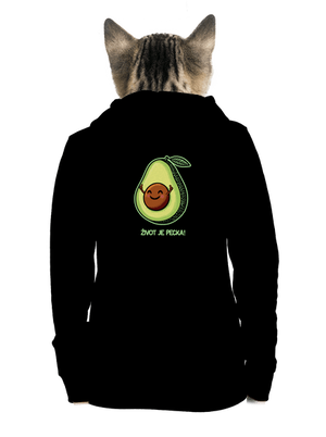Život je pecka dámska mikina na zips Black