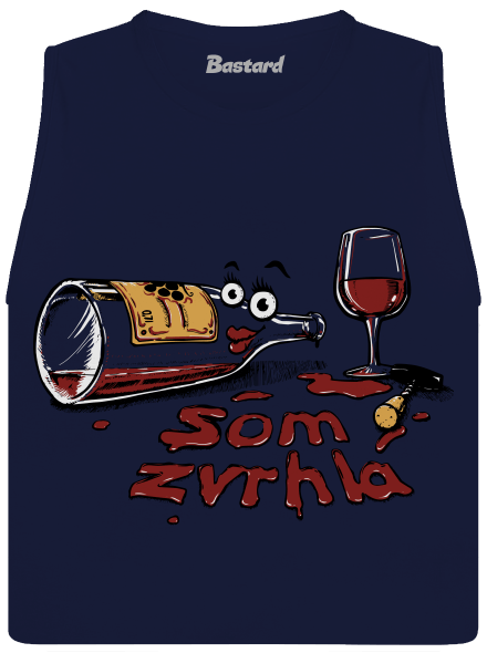 Zvrhlá dámske tielko voľné Navy