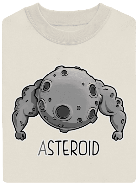 Asteroid unisex mikina bez kapucne Off White
