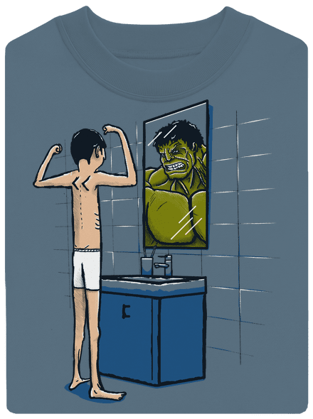 Hulk unisex mikina bez kapucne Nordic Blue
