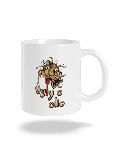 Ugly o olio klasický hrnček White