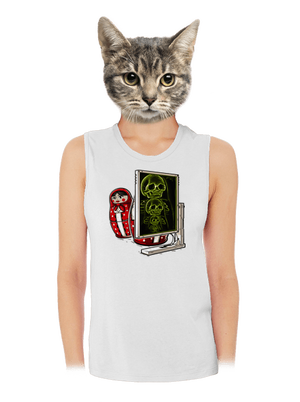 Rentgen Matriošky dámske tielko voľné White